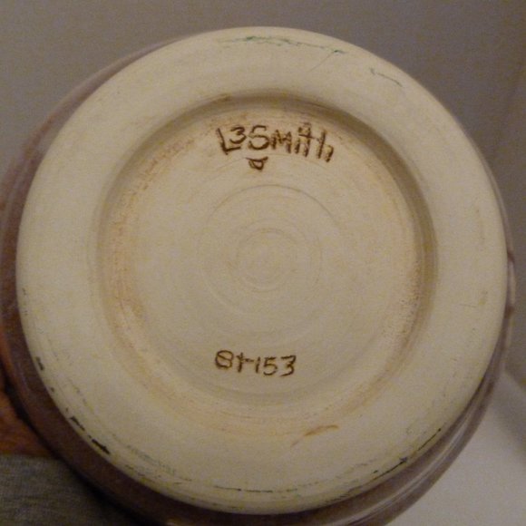 Handcrafted North Carolina Art Pottery 9 Inch Bowl by L3 Smith Pottery Cranberry - Picture 9 of 11